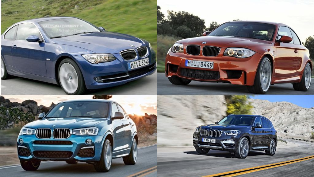 bmw 1 series, 3 series, x3, x4