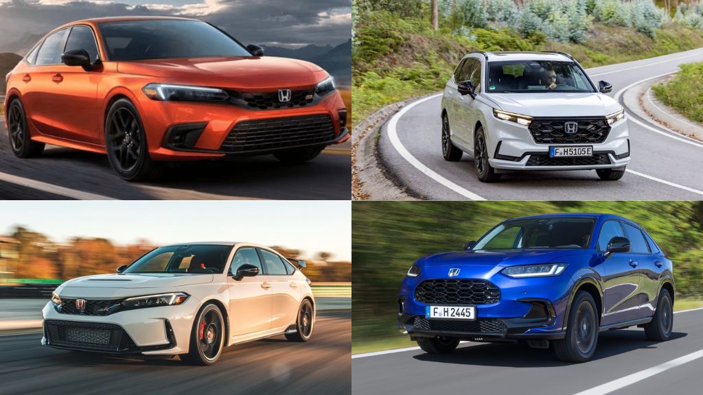 honda civic 4d,civic type r,zr v,cr v