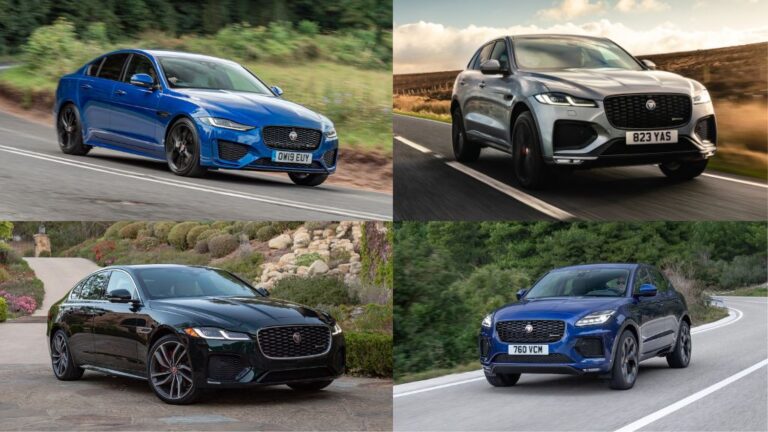 jaguar f pace, xe, xf, and e pace