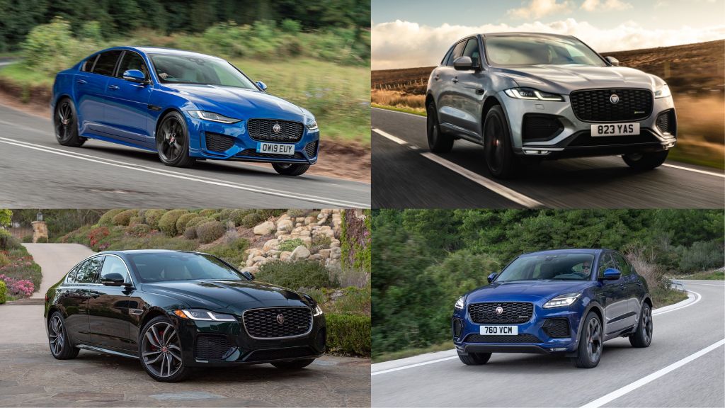 jaguar f pace, xe, xf, and e pace