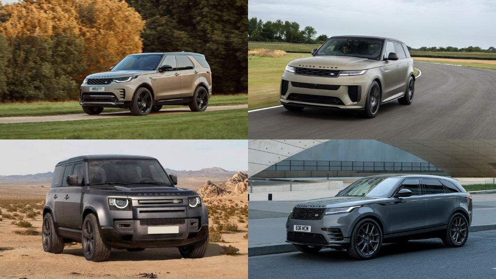 land rover defender, land rover discovery, range rover velar, range rover sport