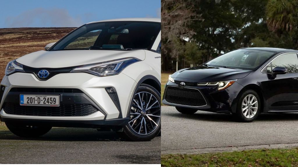 toyota chr, toyota corolla